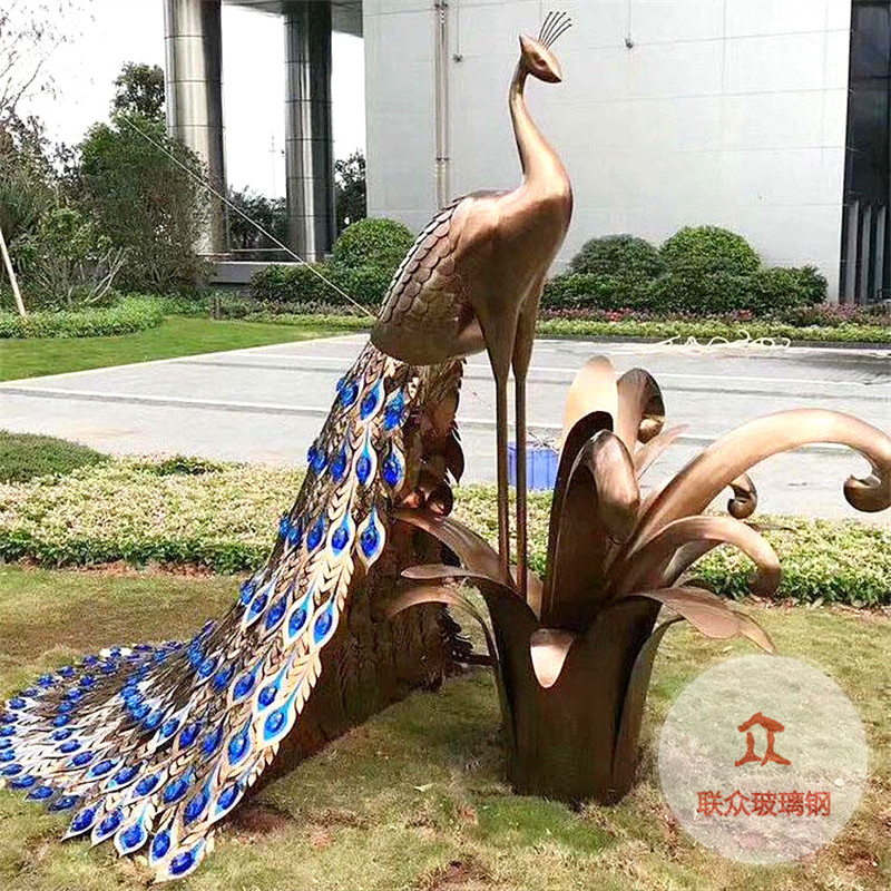 大型不銹鋼雕塑定制戶外鳳凰海豚鹿鯨魚圓環(huán)公園學(xué)校園林景觀擺件