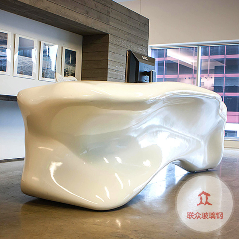 玻璃鋼創(chuàng)意車頭造型接待臺(tái)室內(nèi)大堂服務(wù)工作登記臺(tái)4S店前臺(tái)廠家